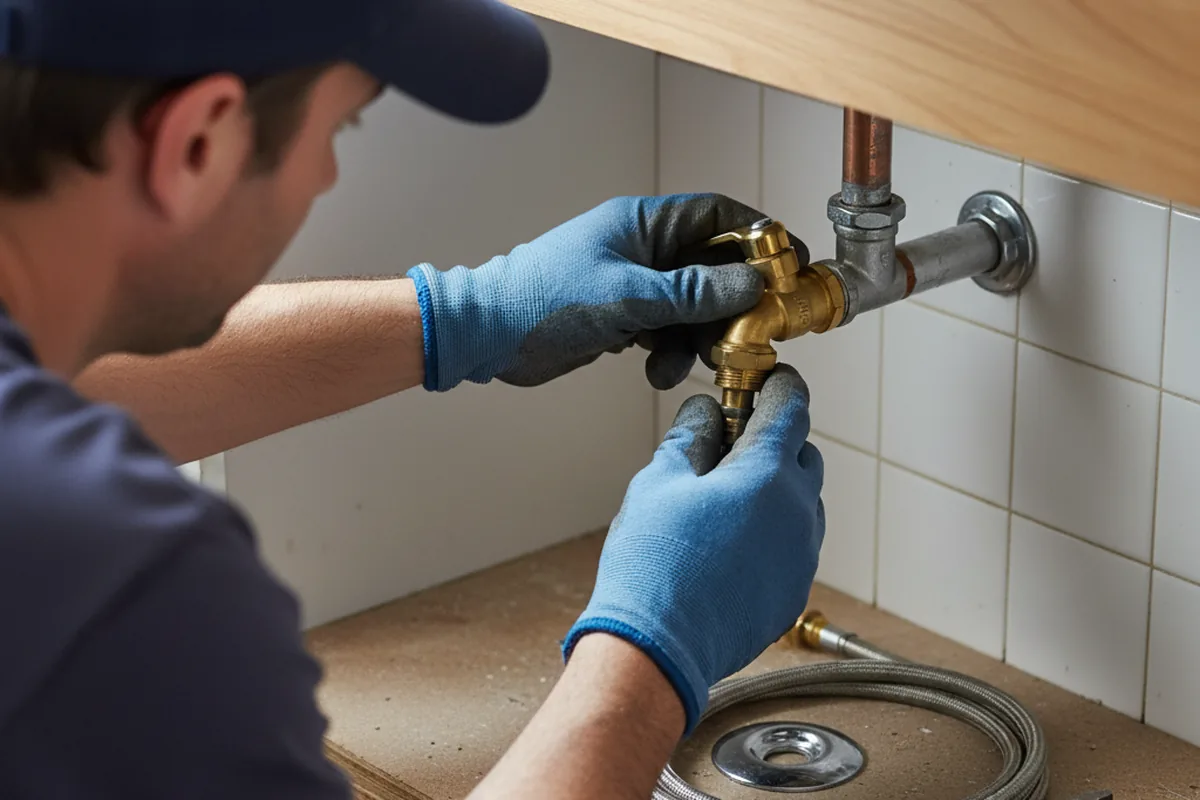 Shutoff valve and fitting work during Faucet and Fixture Repair in Saratoga Springs